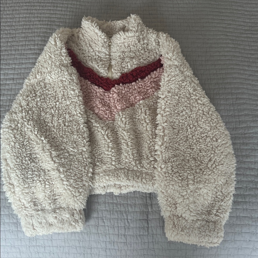 FAVLUX Cream Sherpa Jacket